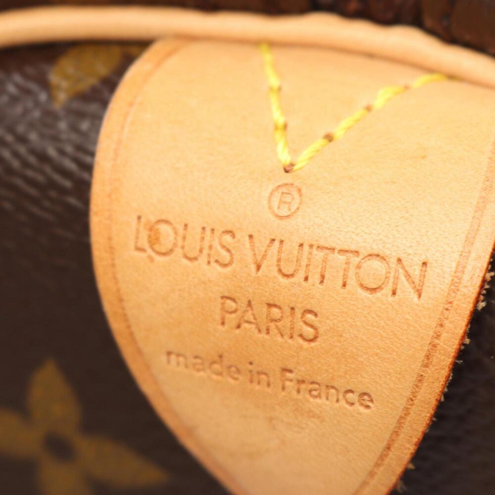 LOUIS VUITTON Authentic Brown Monogram Leather Keepall 50 Boston Bag - Picture 4 of 9
